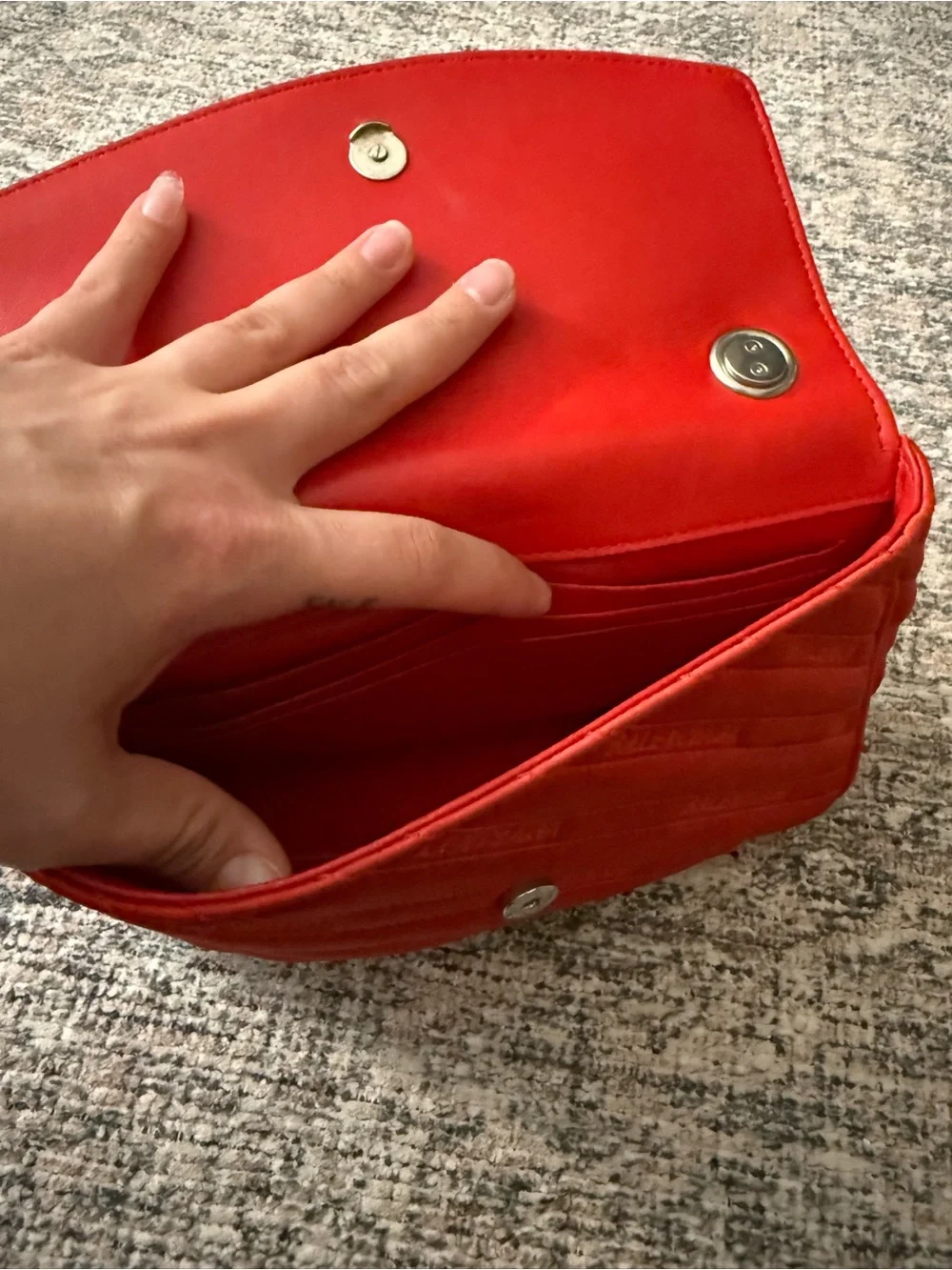 Balenciaga Red Quilted BB Chain Crossbody Bag